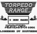 Torpedo Range title screen for GameBoy